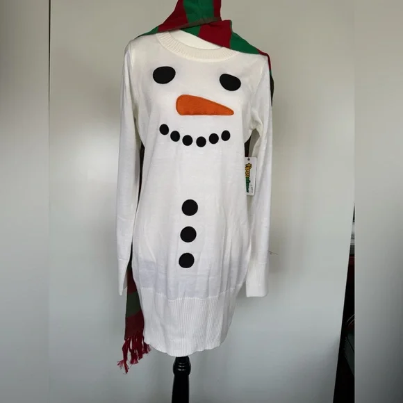 Tipsy Elves | Dresses | Tipsy Elves Festive White Sweater Dress | Poshmark
